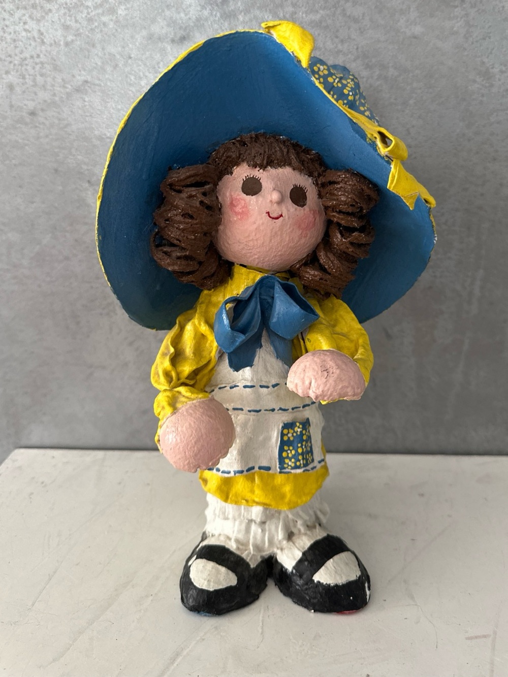 Vintage LARGE Paper Mache Doll "MERRY"